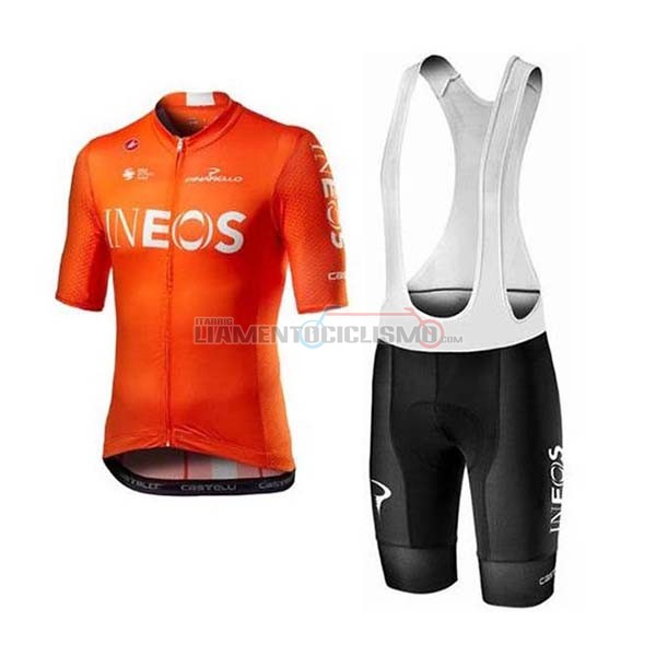 Abbigliamento Ciclismo Ineos Manica Corta 2020 Arancione